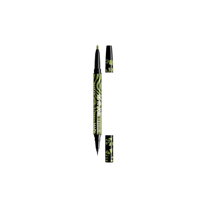 Nyx Professional Makeup Beetlejuice Pinstripe Duo Eye Liner Dualended Black