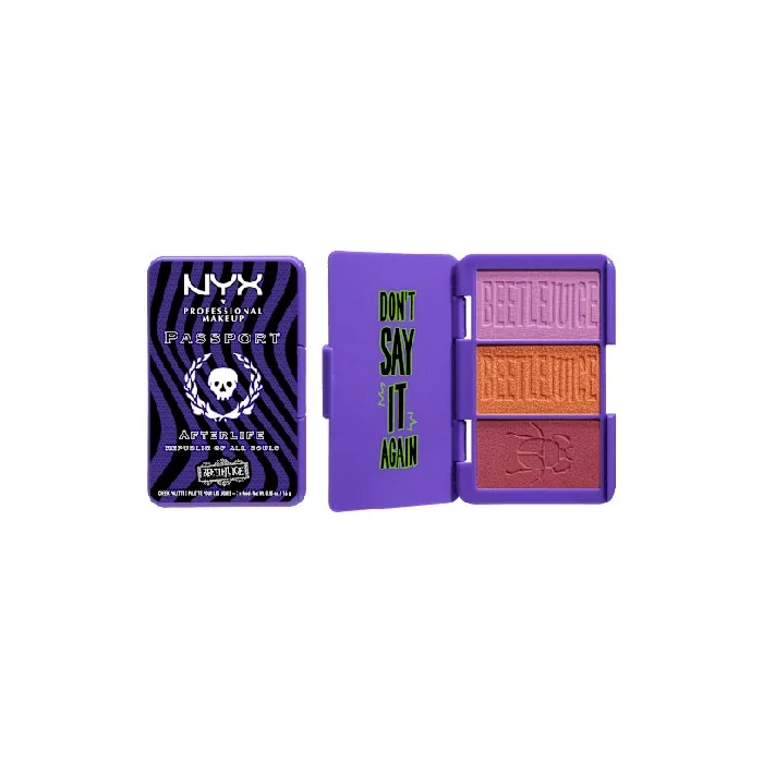 Nyx Professional Makeup Blush Palette Beetlejuice Afterlife Passport 10 Grams