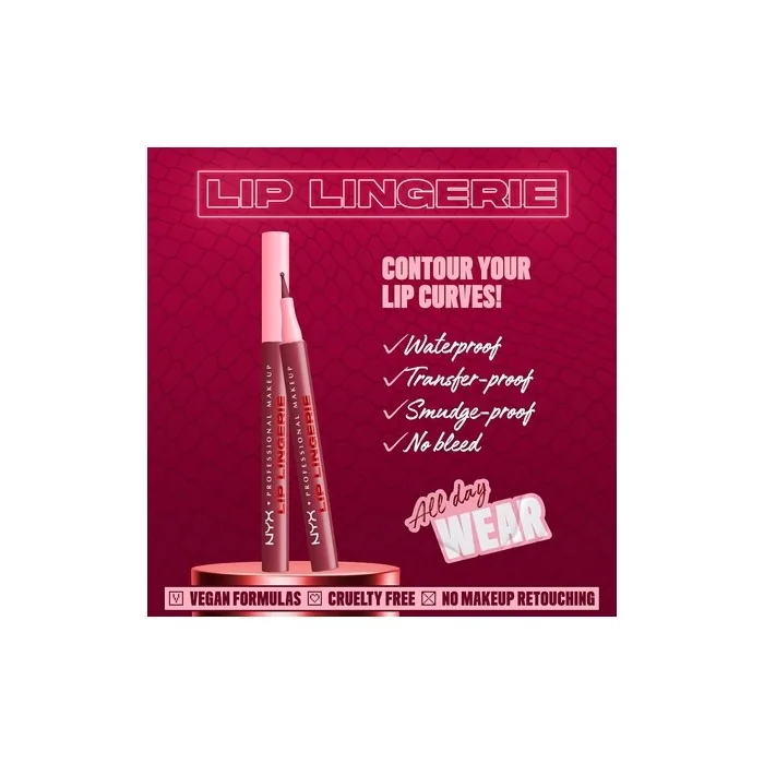Nyx Professional Makeup Liner Lip Stain Lip Lingerie Seamless All Day Stain