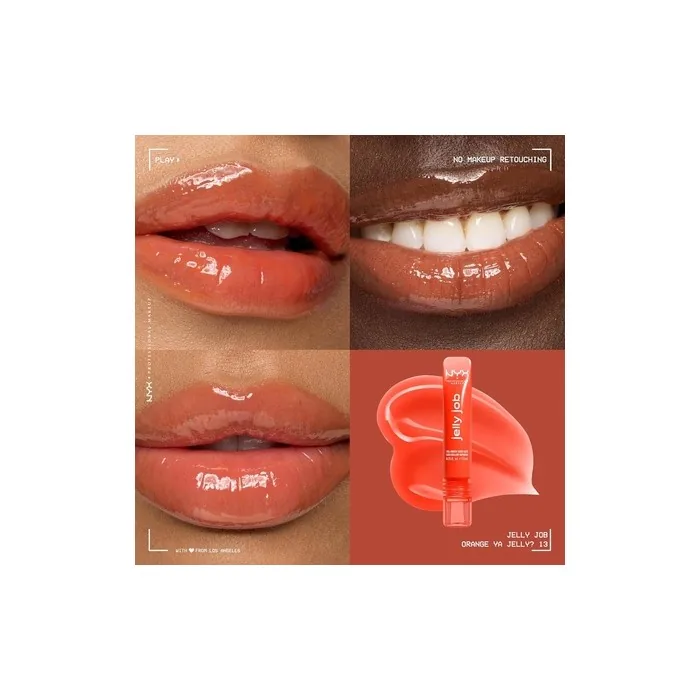 Nyx Professional Makeup Jelly Job Peptide Infused Jelly Gloss Orange Ya Jelly