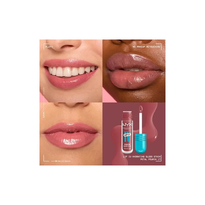 Nyx Professional Makeup Lip IV Hydrating Glossy Lip Stain Longlasting Tinted