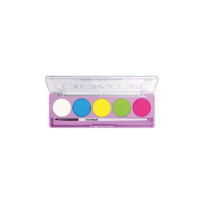 Jcat Beauty Professional CSP101 Primar Colorscope Water Activate FX Eyeliner with Brush and Free Zipper Bag Color Palette