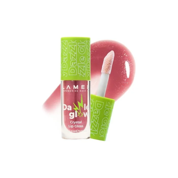 Lamel Dazzle Glow Crystal Clear Lip Gloss - Hydrating Non-Sticky Lip Gloss