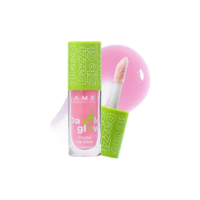 Lamel Dazzle Glow Crystal Clear Lip Gloss - Hydrating Non-Sticky Lip Gloss