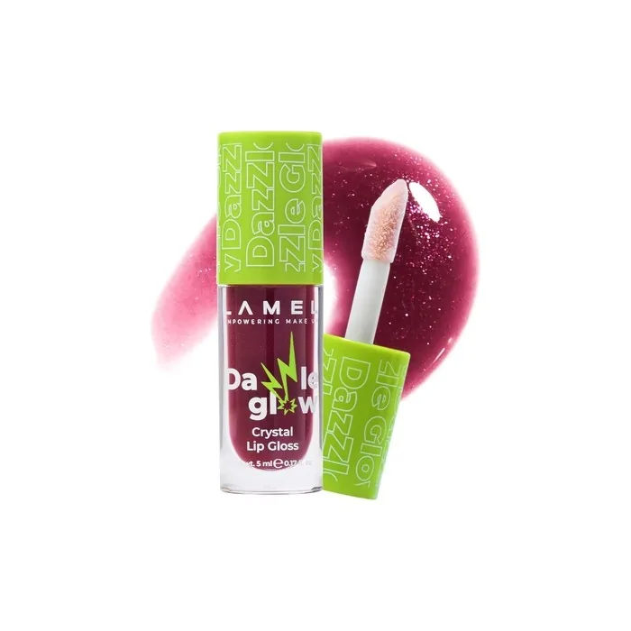 Lamel Dazzle Glow Crystal Clear Lip Gloss - Hydrating Non-Sticky Lip Gloss
