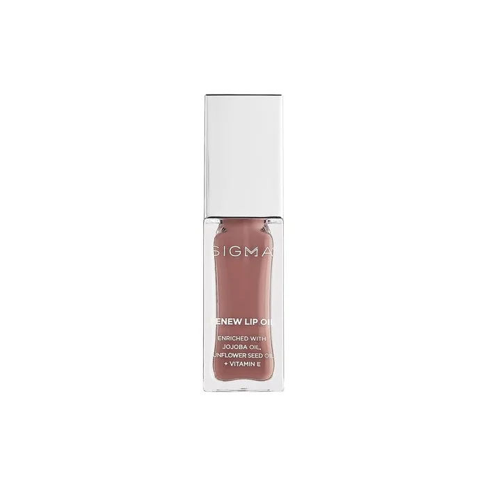 Sigma Beauty Renew Lip Oil Neutral Nude Sheen Nourishing Non Sticky with Subtle Sheen Paraben Free Lip Gloss Tint