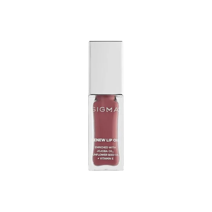Sigma Beauty Renew Lip Oil Berry Muave Sheen Nourishing Non Sticky Lip Oil with Subtle Sheen Paraben Free Lip Gloss All Heart