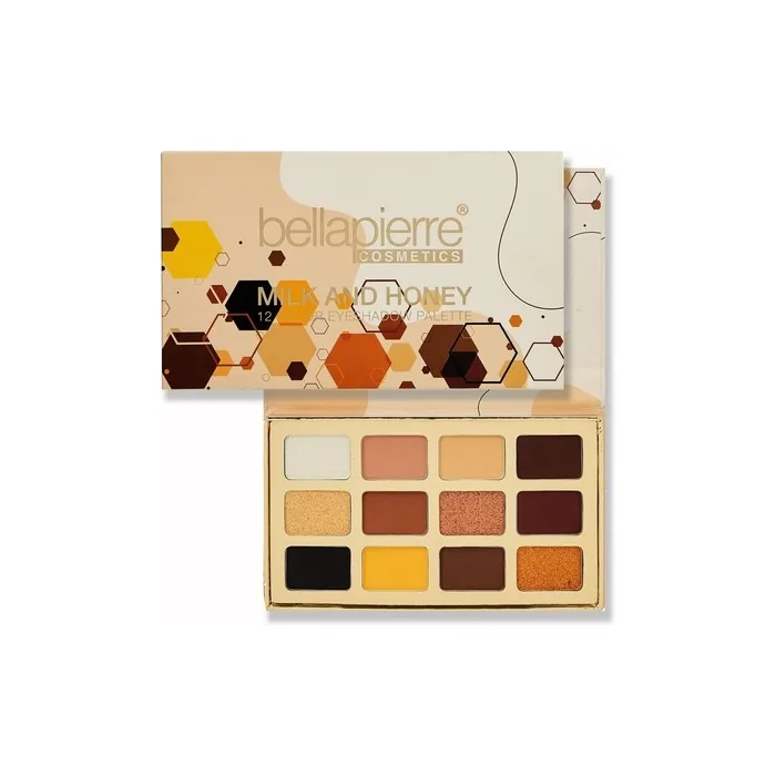 Bellapierre Milk & Honey Eyeshadow Palette 12 Shades Matte Satin Shimmer
