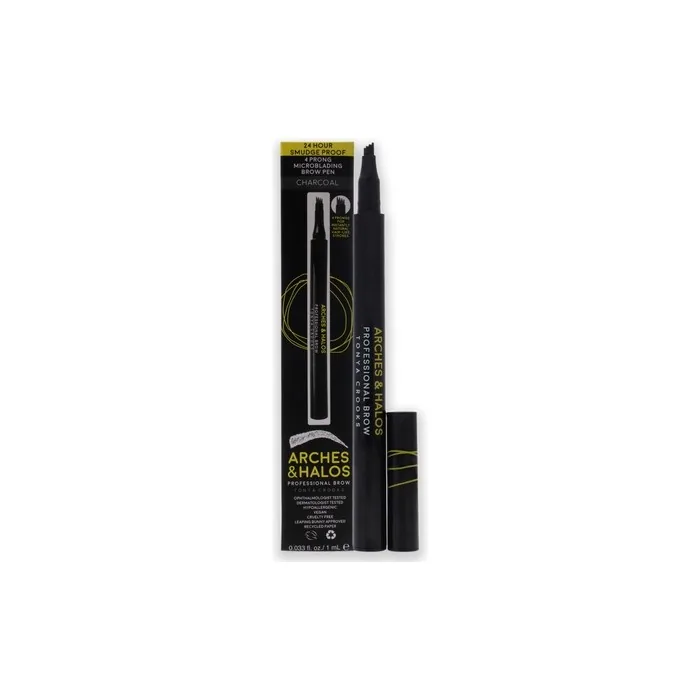 Arches And Halos 4 Prong Microblading Brow Pen Charcoal 0027 Oz Eyebrow Pencil