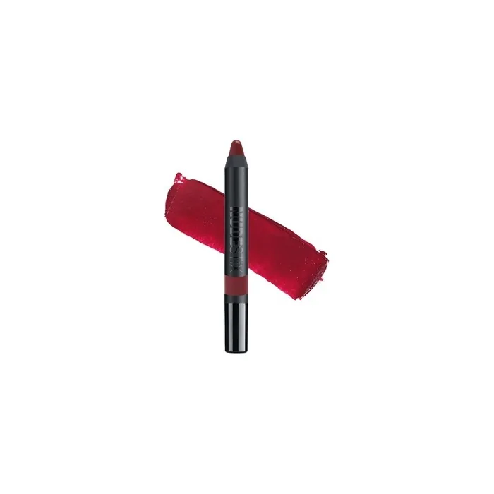 Nudestix Gel Color Lip + Cheek Balm Creamy Sheer Tinted Lip Gloss Lip Liner Cheek Blush Multi Use Makeup Pencil Stick Hydrating High Shine Tint Shade Wicked 0.10 oz 2.8g