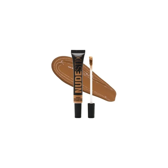 Nudestix NudeFix Cream Concealer Lightweight Liquid Natural Finish Makeup Hydrating Brightening Under Eye Dark Circle Corrector Reduces Redness and Blemishes Shade Nude 9 0.34 fl oz 10ml