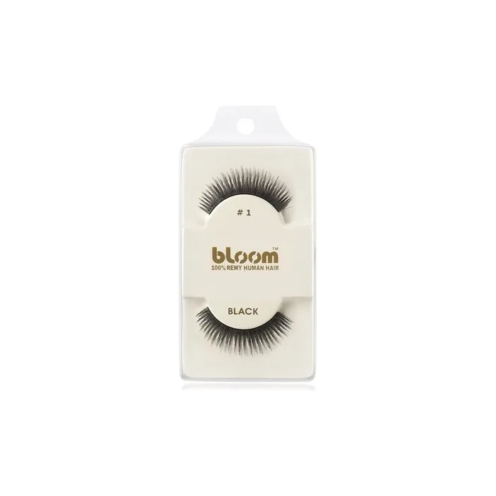Bloom Natural False Eyelashes In Black 1 Cm