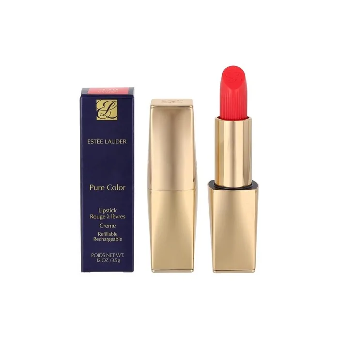 E. Lauder Pure Color Creme Lipstick No. 320 Defiant Coral 3.5g
