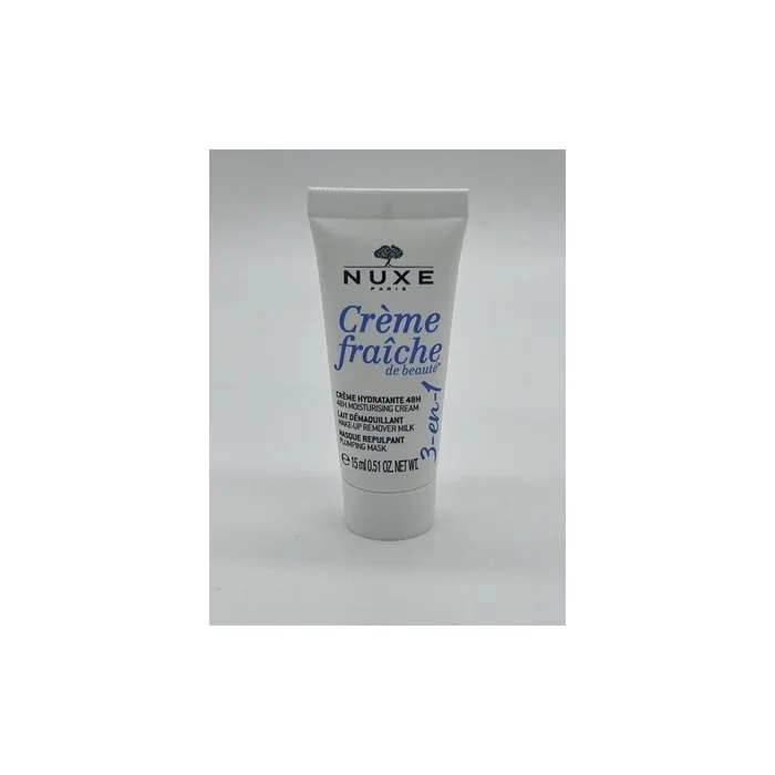 Nuxe Creme Fraiche 3in1 Moisturiser Makeup Remover Plumping Mask 15ml