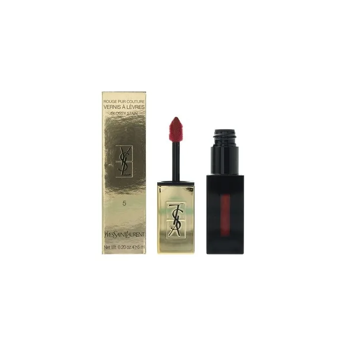 Yves Saint Laurent Rouge Pur Couture 5 Rouge Vernis Glossy Stain 6ml For Women