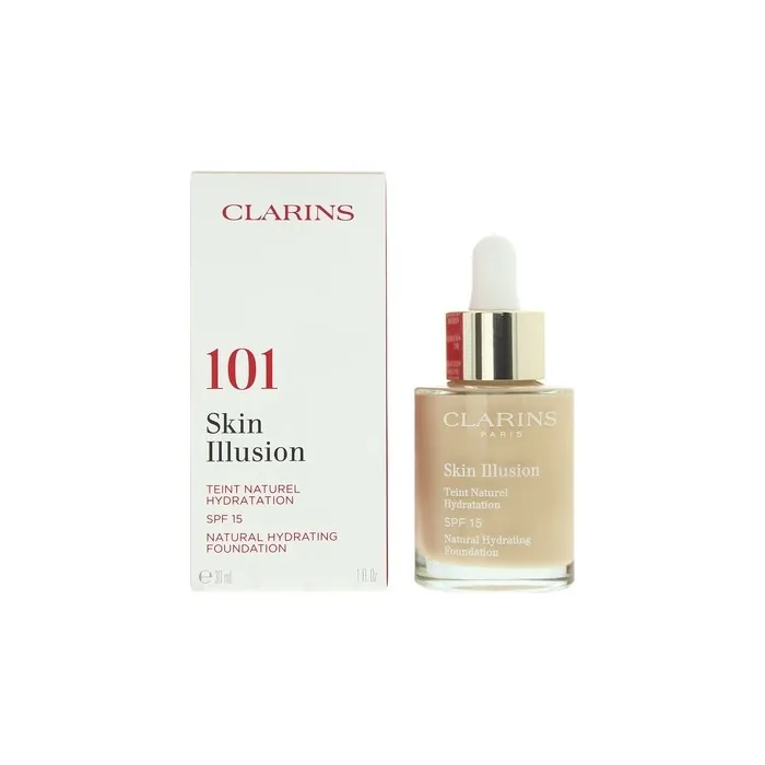 Clarins Skin Illusion Natural Hydrating Foundation Spf15 101 Linen 30ml For Women