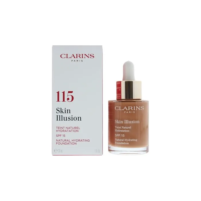 Clarins Skin Illusion Natural Hydrating Foundation No115 Cognac 30ml Spf15