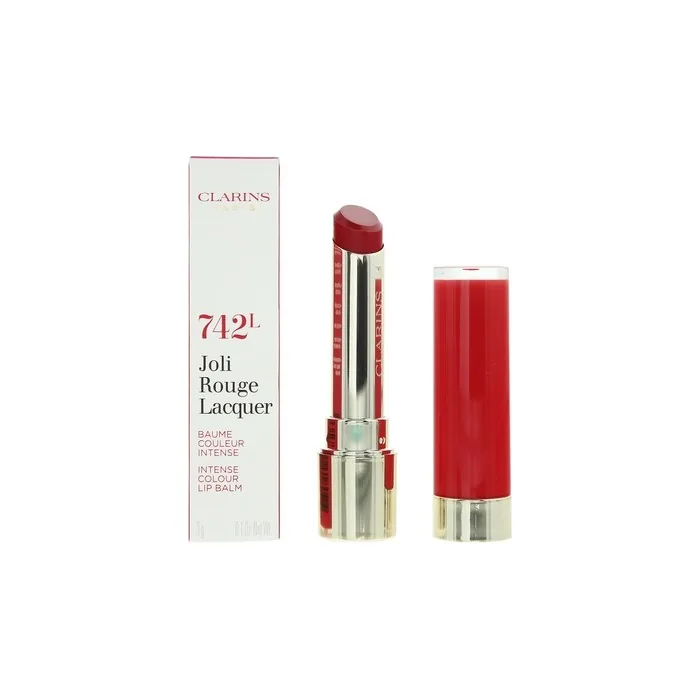 Clarins Joli Rouge Lacquer 742l Joli Rouge Lipstick 3g For Women