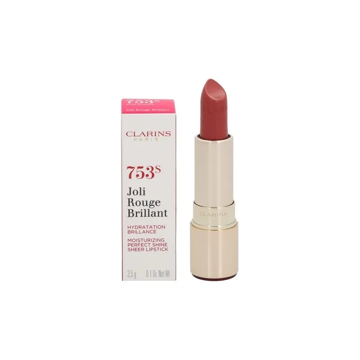 Clarins Joli Rouge Brillant Lipstick 753S - Pink Ginger 3.5g