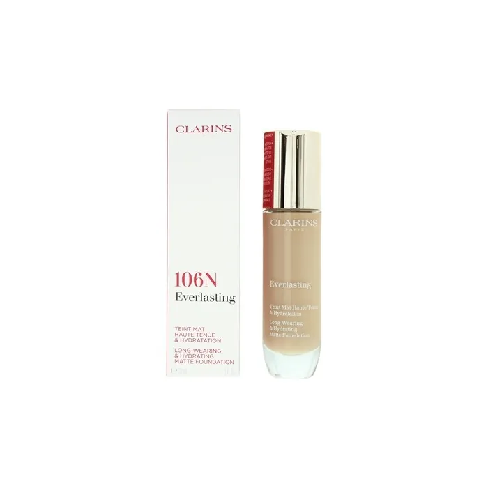 Clarins Everlasting Longwearing 106n Vanilla Foundation 30ml For Women