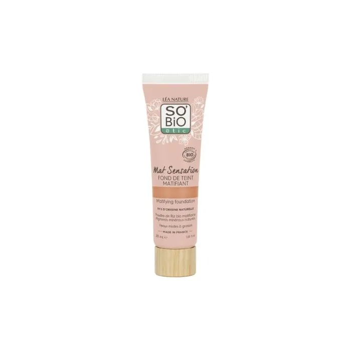 So'bio Etic Mattifying Liquid Foundation Golden Sand 30 Matte Organic Sensation
