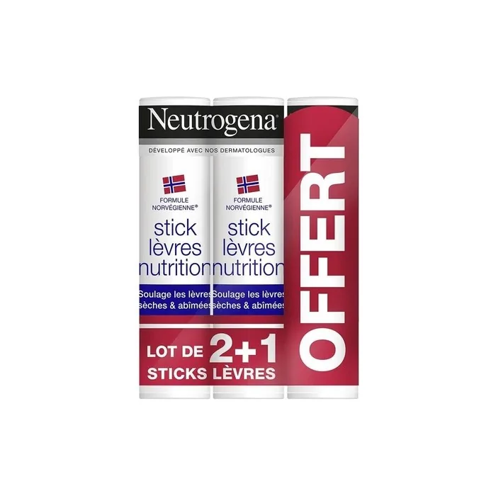 Neutrogena Lip Stick Nutrition 3 x 4.8g - Pack of 4