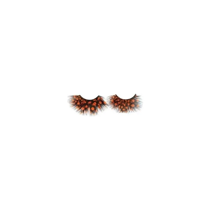 Shophair Crazy Feather False Eyelashes Red X2 With Glue