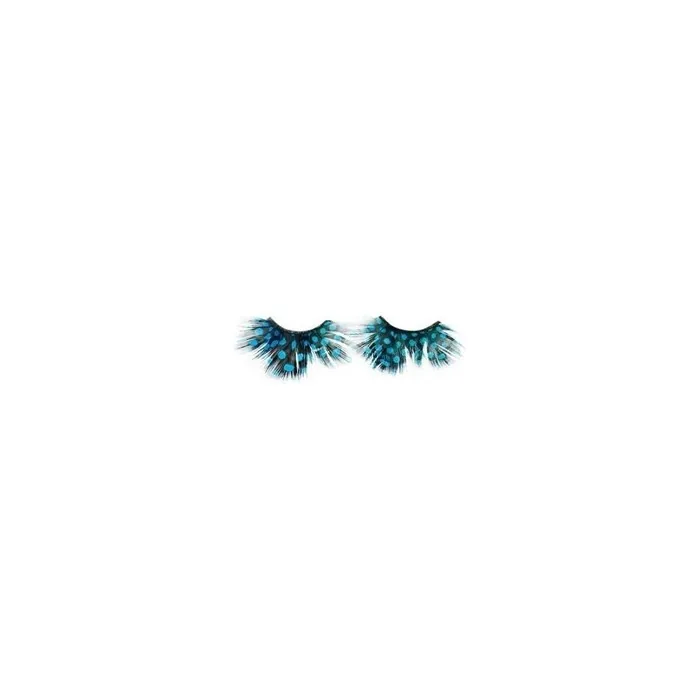 Shophair Crazy Feather False Eyelashes Black Weight Blue X2 With Glue