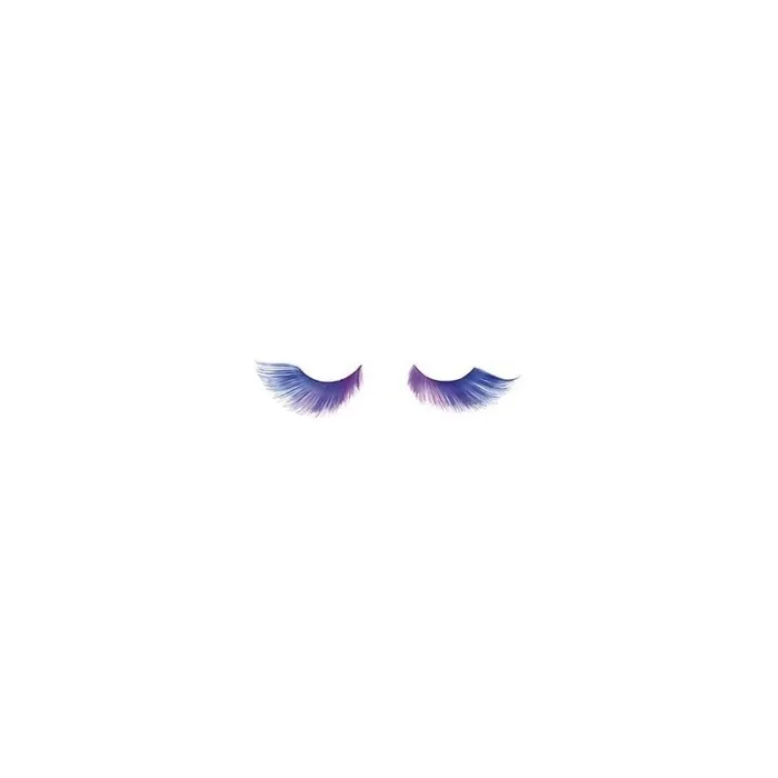 Shophair Crazy Feather Flame Blue False Eyelashes X2 With Glue