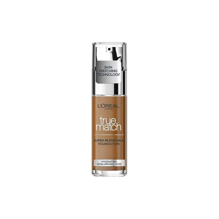 L'Oreal Paris True Match Liquid Foundation Skincare Infused with Hyaluronic Acid SPF 17 30ml 8N Cappuccino