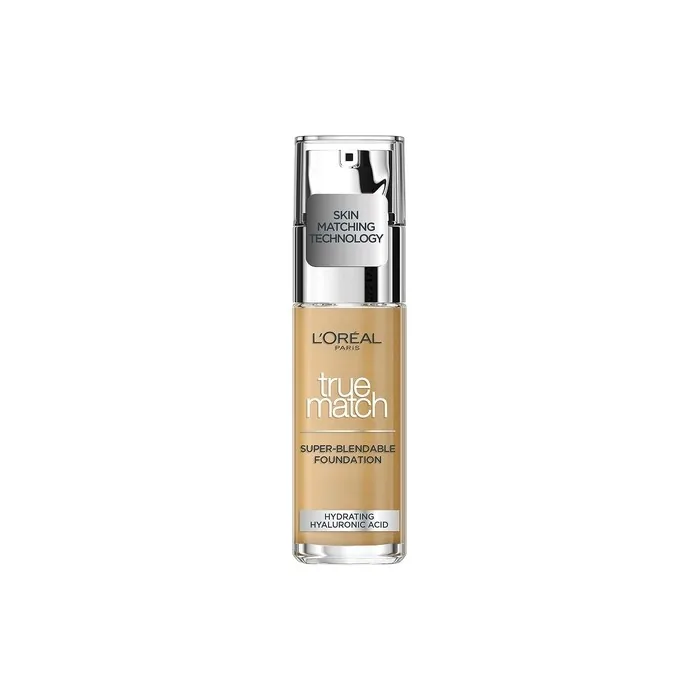 L'Oreal Paris True Match Liquid Foundation Skincare Infused with Hyaluronic Acid SPF 17 30ml 7.C Rose Amber