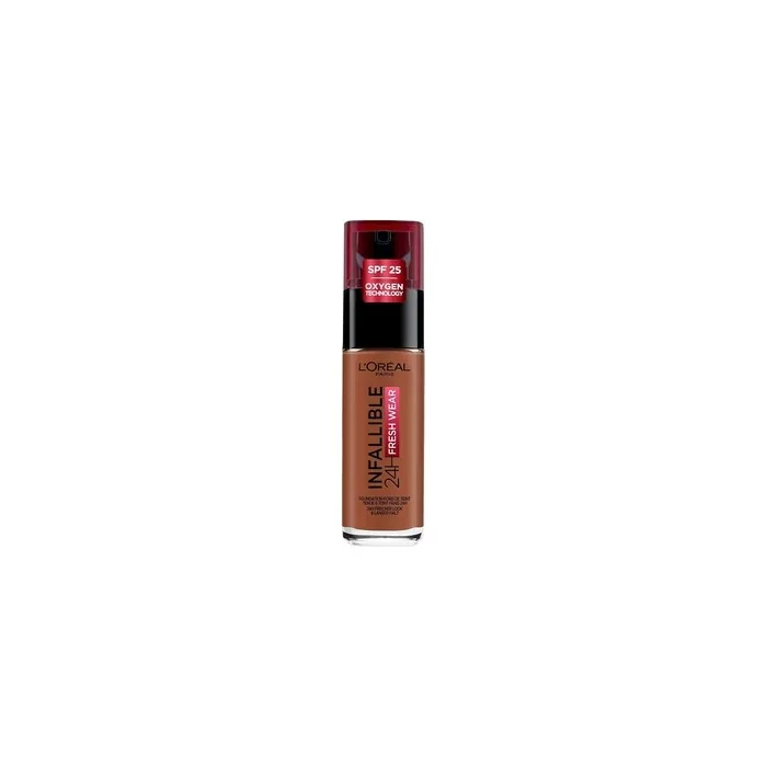 L'Oréal Paris Infaillible 24H Fresh Wear Make-up 375 Deep Amber High Coverage Long Lasting Waterproof Breathable 30ml