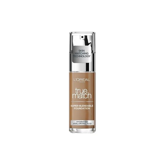 L'Oreal Paris True Match Liquid Foundation Skincare Infused with Hyaluronic Acid SPF 17 30ml 8.5W Toffee