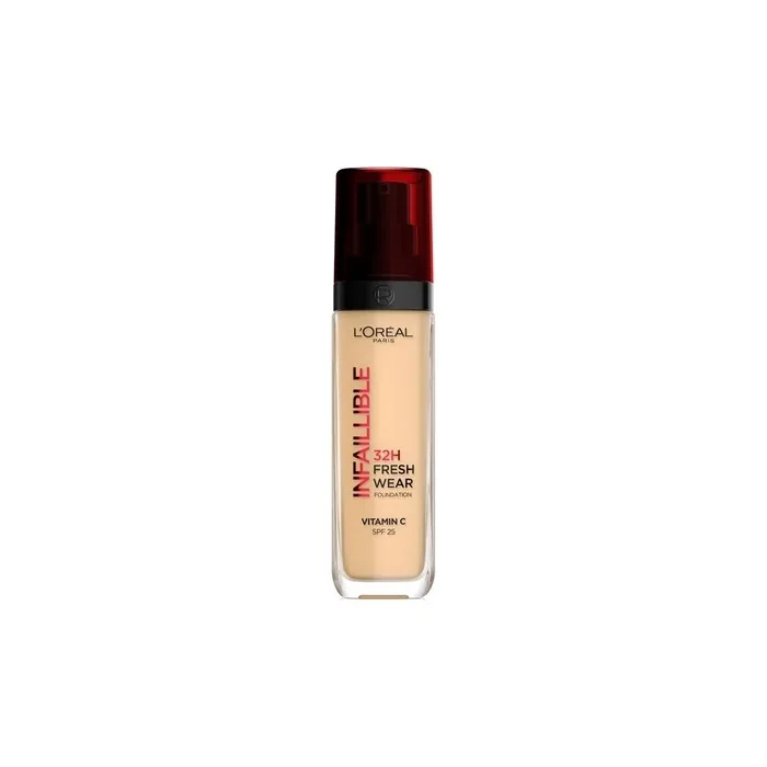L'Oreal Infaillible 32h Fresh Wear Foundation Long-Lasting Face Foundation 125 Warm Undertone 30ml