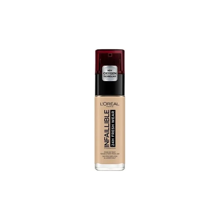 L'Oreal Paris Infallible 24h Fresh Wear Foundation Long-Lasting Face Foundation 300 Amber 30ml