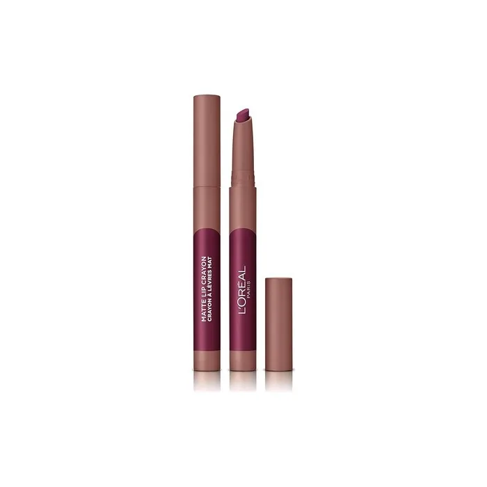 L'Oreal Paris Infallible Very Matte Lip Crayon Lipstick Smudge Proof Plum 108 Sizzling Sugar 1.3g