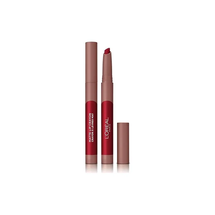 L'Oreal Paris Infallible Very Matte Lip Crayon Lipstick Smudge Proof Red Lipstick 113 Brulee Ever 1kg