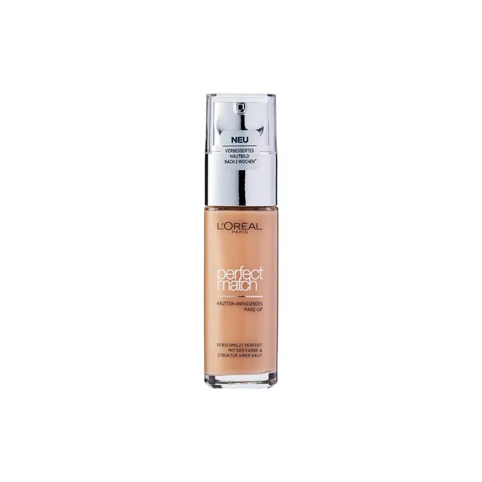 L'Oréal Paris Liquid Foundation with Hyaluronic and Aloe Vera Perfect Match Makeup 30ml 3.5.N Peach