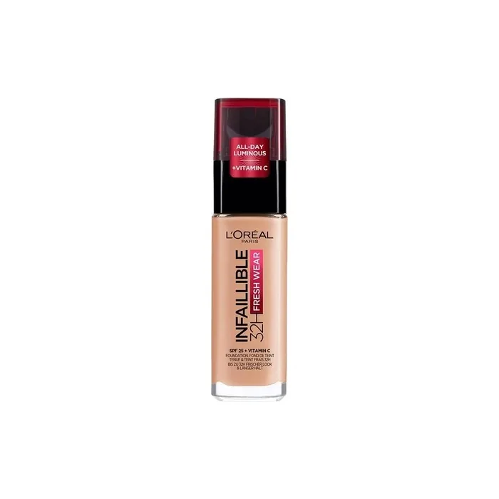 L'Oreal Infallible 32H Fresh Wear Liquid Foundation Makeup With SPF25 245 Gold Honey 30ml
