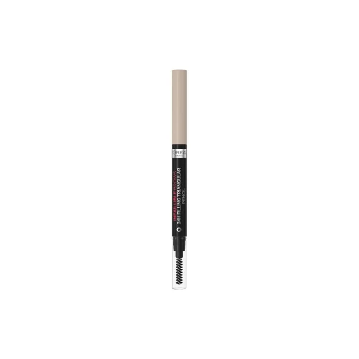 L'Oreal Paris Eyebrow Liner Brow Filling Triangular Pencil Natural Matte Finish with Spoolie Brush Up to 24H Wear Infallible 24H 8.0 Light Cool Blonde