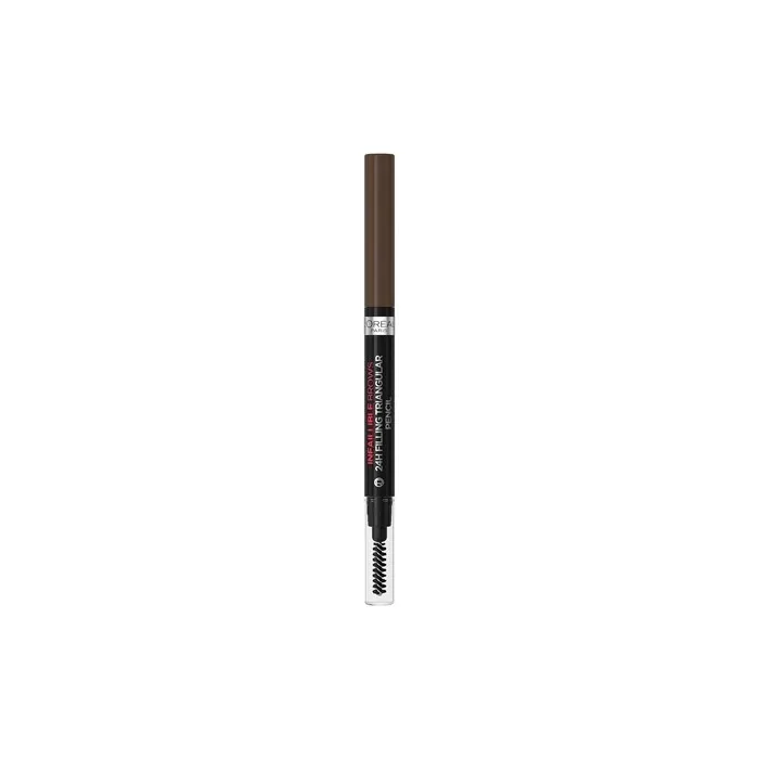 L'Oréal Paris Eyebrow Pencil with Retractable Triangular Tip for Defined and Natural Eyebrows Infaillible Brows 24h Brow Filling Triangular Pencil 1.0 Ebony