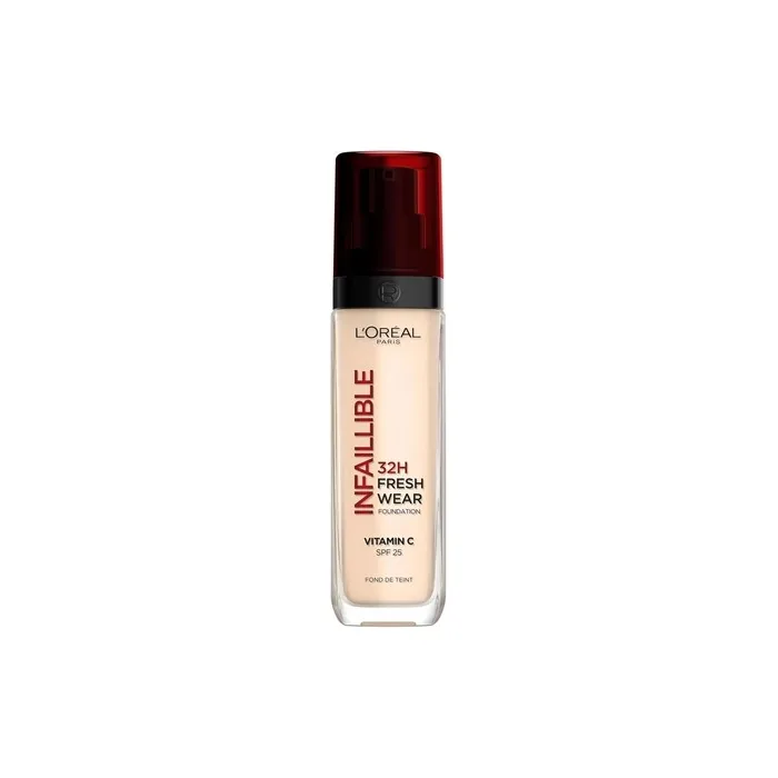 L'Oral Paris Liquid Foundation Full Coverage Lasting Wear With Vitamin C And Spf 25 Infallible 32h Fresh Wear 30ml