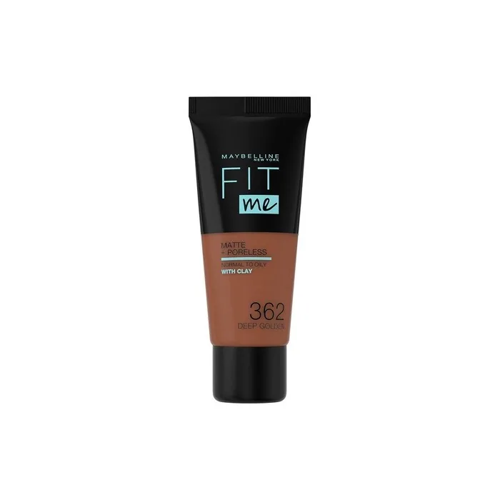 Maybelline Fit Me Foundation Matte & Poreless Full Coverage Blendable for Normal to Oily Skin 30ml 362 Deep Golden
