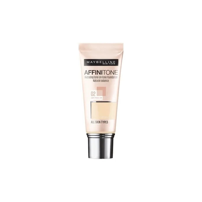 Maybelline Affinitone Foundation 02 Light Porcelain 30ml