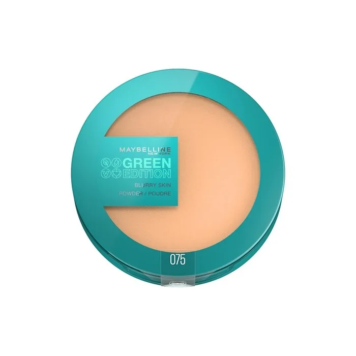 Maybelline New York Mattifying Powder Moisturizing with Pore-Refining Effect Vegan Formula with Natural Ingredients Green Edition Blurry Skin Powder No. 75