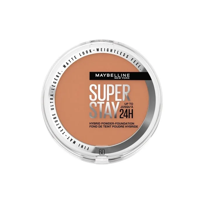 Maybelline SuperStay 24H Hybrid Powder Foundation 60 Shade Medium to Full Coverage 9g