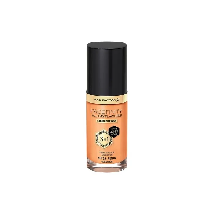 Max Factor Facefinity 3-in-1 All Day Flawless Liquid Foundation SPF 20 90 Amber 30ml