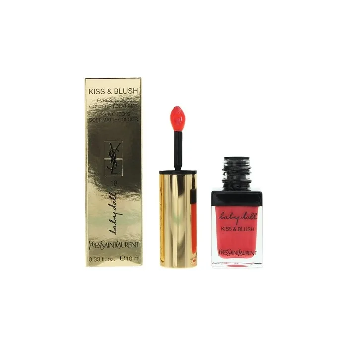 Yves Saint Laurent Baby Doll Kiss Blush 18 Rose Provocant Liquid Lipstick 10ml For Women
