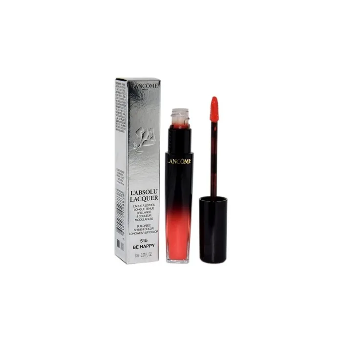 Lancme L'Absolu Lacquer Buildable Shine & Color Longwear Lip Color 515 Be Happy 8ml For Women