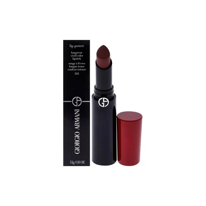 Giorgio Armani Lip Power Longwear Vivid Color Lipstick 203 Mystery for Women 0.11 oz